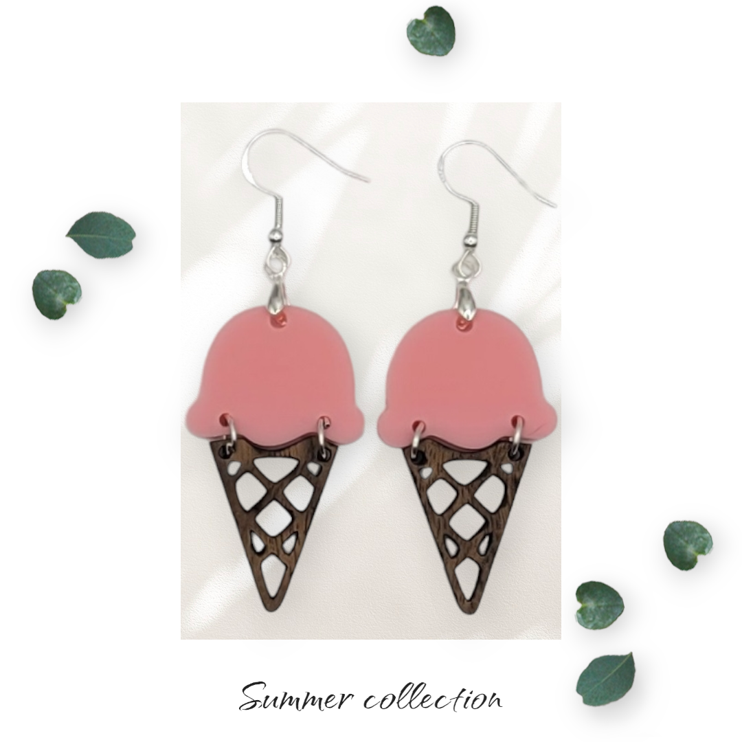 Summer-Themed Earrings with sterling silver posts