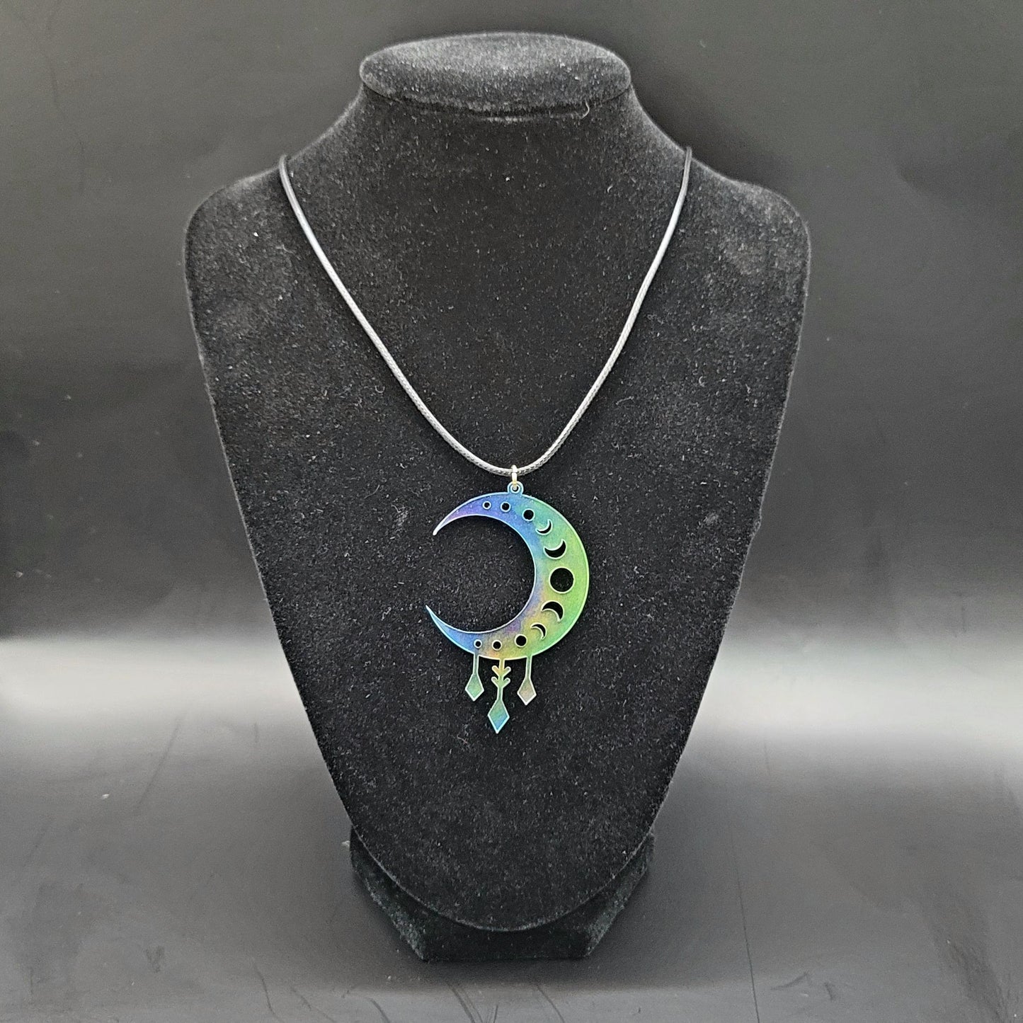 Crescent Moon Necklace - available in Pink, Turquoise, & Orange