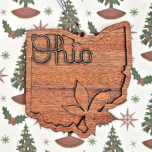 Ornement de Noël de l'Ohio Sapele