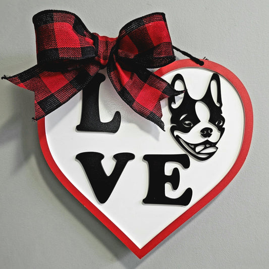 Décoration murale Boston Terrier Love