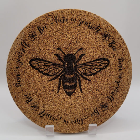 Dessous de plat en liège gravé Bee-lieve In Yourself
