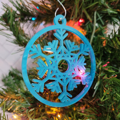 Snowflake Ornament -Blue ColorWave Acrylic